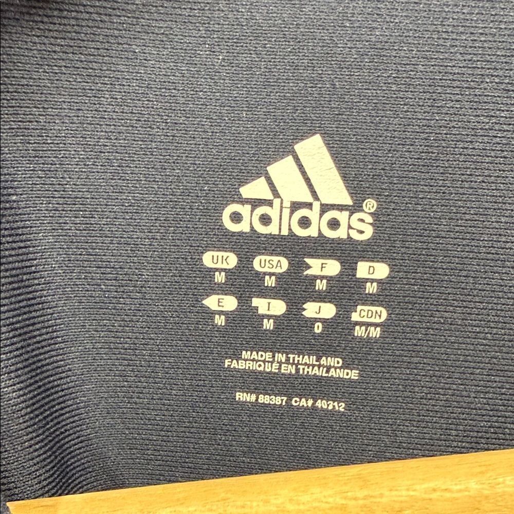Adidas Dark Blue Half-Zip Top with White Accents - Picture 4 of 6